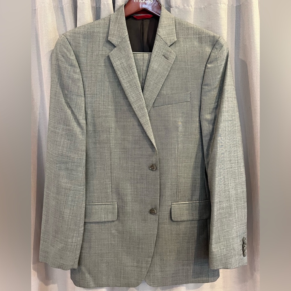 Alfani grey sharkskin suit separate jacket and pants